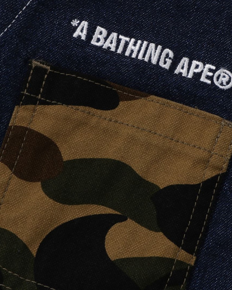 Vêtements D'extérieur Bape 1st Pocket Denim Coverall Jr Bleu Enfant | GJB-91045689